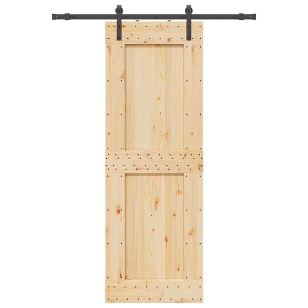 vidaXL skydedør med monteringssæt 85x210 cm massivt fyrretræ