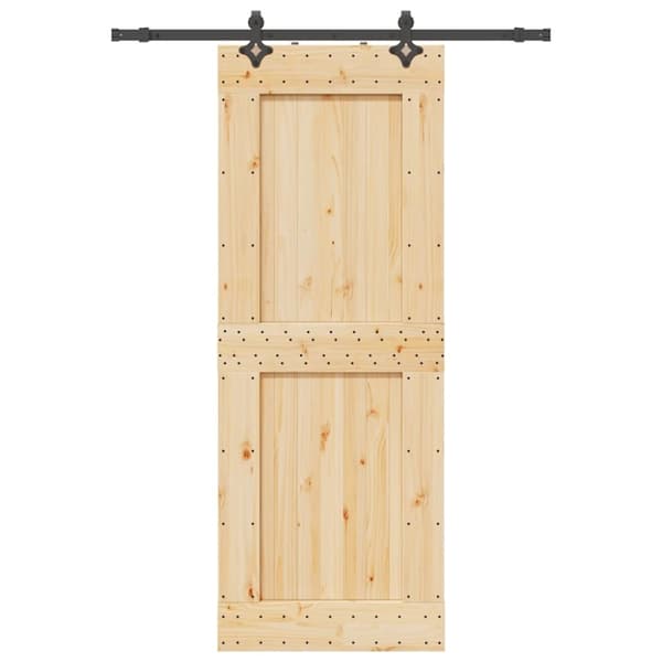 vidaXL Liukuovi asennustarvikkeineen 85x210 cm täysi mänty