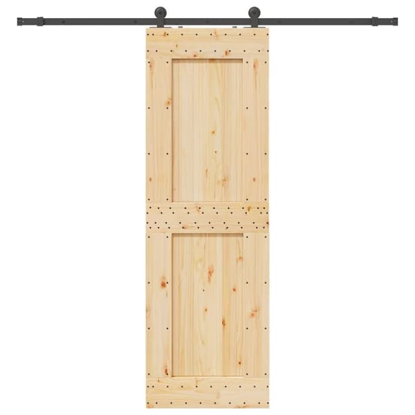 vidaXL Liukuovi asennustarvikkeineen 70x210 cm täysi mänty
