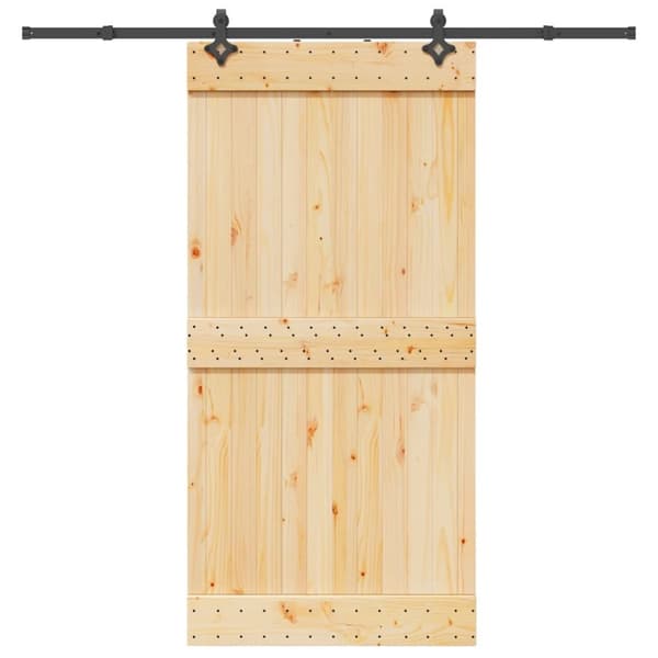 vidaXL Liukuovi asennustarvikkeineen 100x210 cm täysi mänty