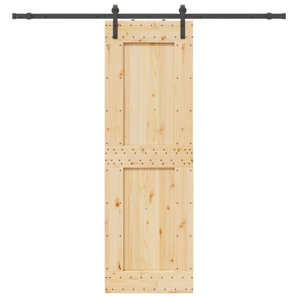 vidaXL Liukuovi asennustarvikkeineen 70x210 cm täysi mänty