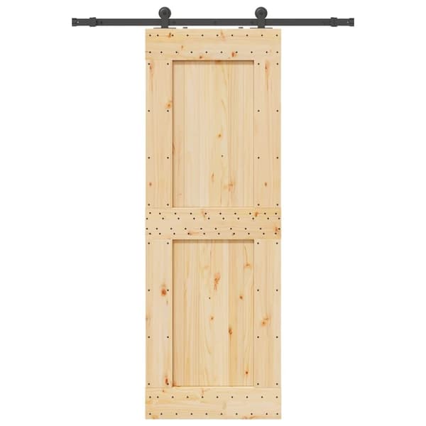 vidaXL Liukuovi asennustarvikkeineen 80x210 cm täysi mänty