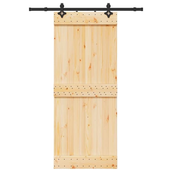 vidaXL Liukuovi asennustarvikkeineen 85x210 cm täysi mänty