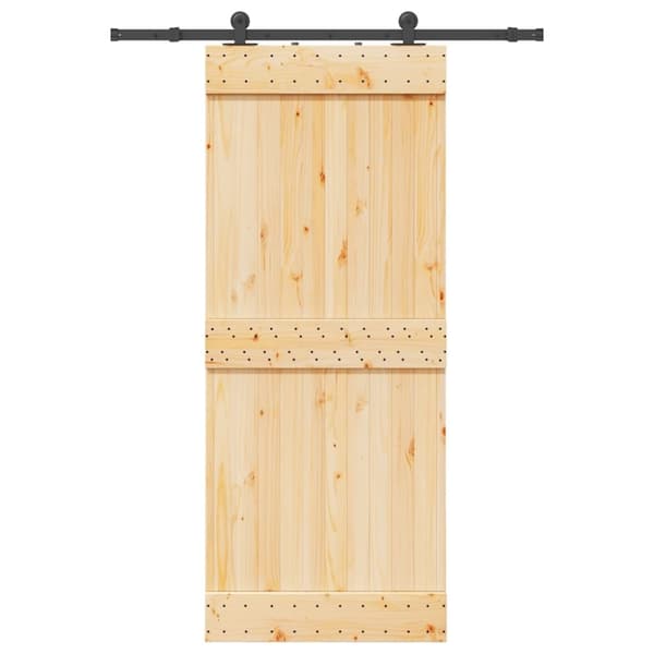 vidaXL Liukuovi asennustarvikkeineen 85x210 cm täysi mänty