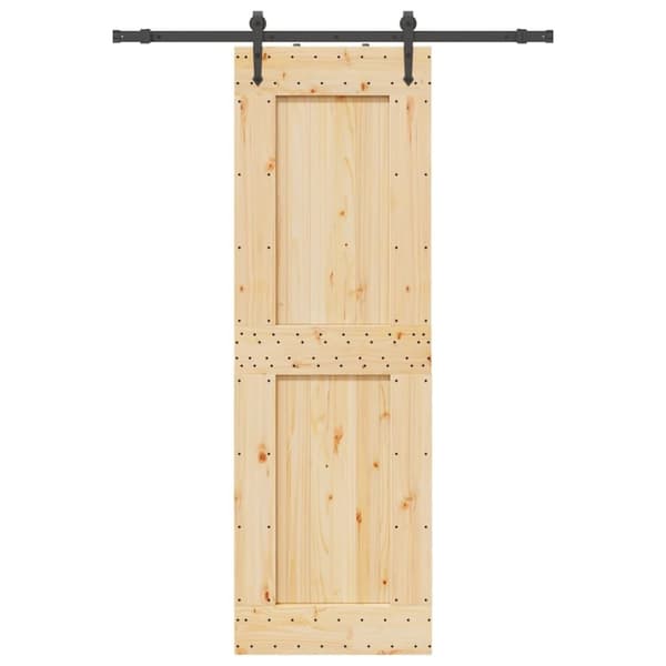 vidaXL Liukuovi asennustarvikkeineen 70x210 cm täysi mänty