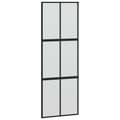 Miniatyrbilde 6 av 10: vidaXL Skyvedør med monteringssett svart 76x205 cm herdet glass