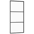 Miniatyrbillede 6 af 10: vidaXL skydedør med hardwaresæt 90x205 cm ESG glas sort