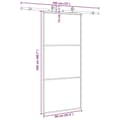 Miniatyrbillede 10 af 10: vidaXL skydedør med hardwaresæt 90x205 cm ESG glas sort