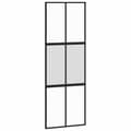 Pikkukuva 6 / 10: vidaXL liukuovi laitteistosarjalla musta 76x205 cm karkaistu lasi