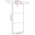 Miniatyrbillede 10 af 10: vidaXL skydedør med hardwaresæt 90x205 cm hærdet glas sort