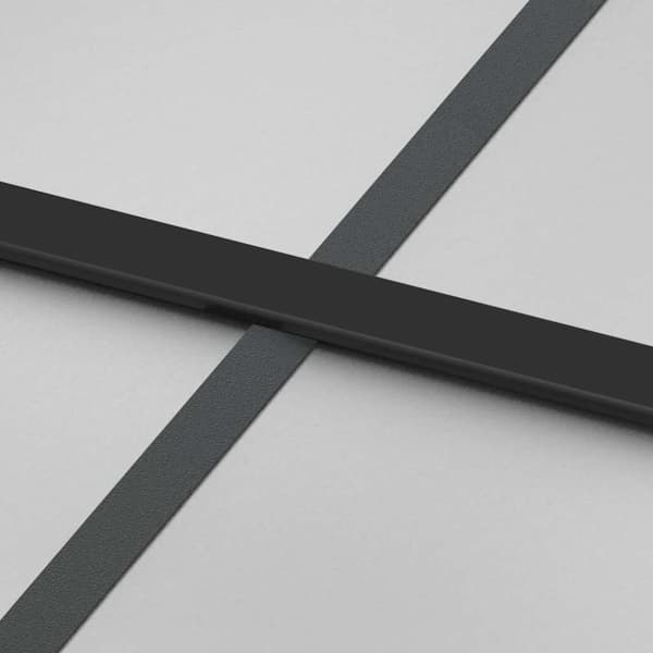 vidaXL liukuovi laitteistosarjalla musta 90x205 cm karkaistu lasi