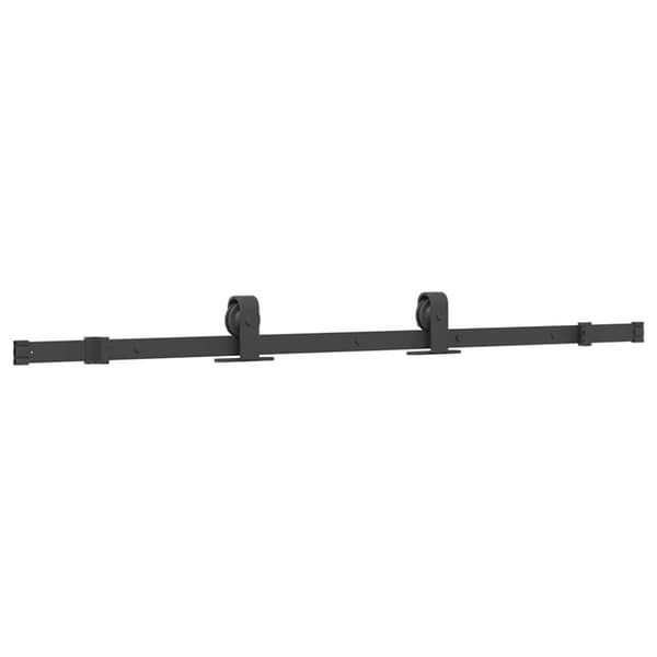 vidaXL liukuovi laitteistosarjalla musta 76x205 cm karkaistu lasi