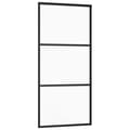 Pikkukuva 6 / 10: vidaXL Liukuovi asennustarvikkeilla musta 90x205 cm ESG lasi