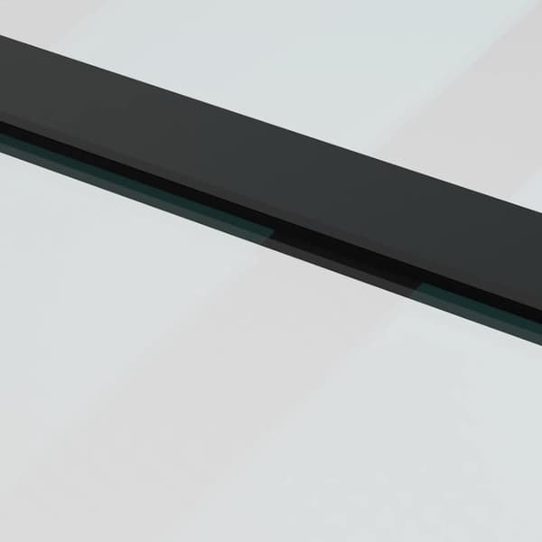 vidaXL Liukuovi asennustarvikkeilla musta 90x205 cm ESG lasi