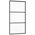 Miniatyrbillede 6 af 10: vidaXL skydedør med hardwaresæt 102x205 cm ESG glas sort