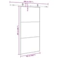 Miniatyrbillede 10 af 10: vidaXL skydedør med hardwaresæt 102x205 cm ESG glas sort