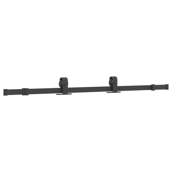 vidaXL Liukuovi asennustarvikkeilla musta 76x205 cm ESG lasi