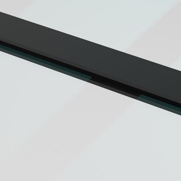 vidaXL Liukuovi asennustarvikkeilla musta 76x205 cm ESG lasi