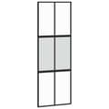 Pikkukuva 6 / 10: vidaXL liukuovi laitteistosarjalla musta 76x205 cm karkaistu lasi