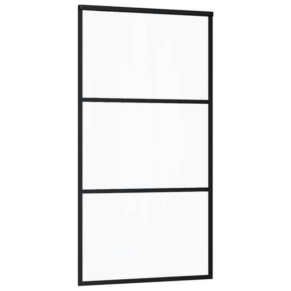 vidaXL liukuovi laitteistosarjalla musta 102x205 cm ESG lasi