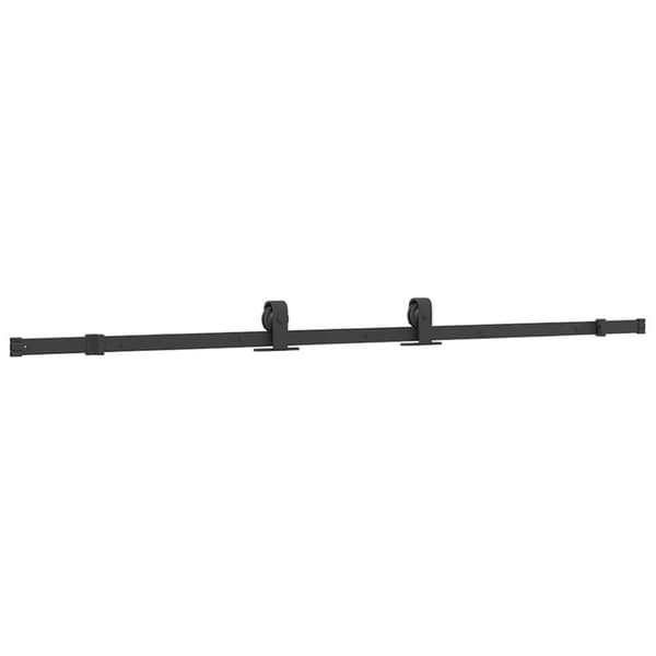 vidaXL liukuovi laitteistosarjalla musta 102,5x205 cm karkaistu lasi