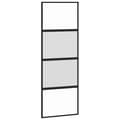 Miniatyrbillede 6 af 10: vidaXL skydedør med hardwaresæt 76x205 cm hærdet glas sort