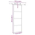 Miniatyrbillede 10 af 10: vidaXL skydedør med hardwaresæt 76x205 cm hærdet glas sort