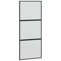 Pikkukuva 6 / 10: vidaXL liukuovi laitteistosarjalla musta 90x205 cm karkaistu lasi