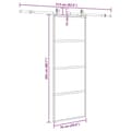 Pikkukuva 10 / 10: vidaXL liukuovi laitteistosarjalla musta 76x205 cm karkaistu lasi
