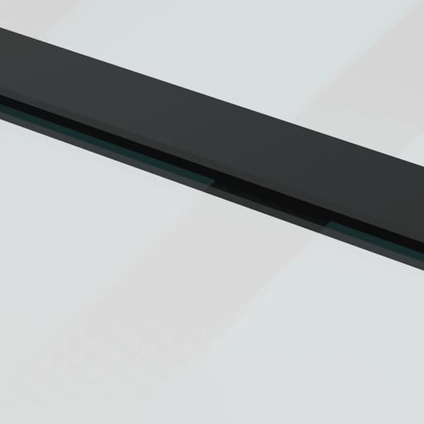 vidaXL Liukuovi asennustarvikkeilla musta 76x205 cm ESG lasi