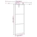 Pikkukuva 10 / 10: vidaXL Liukuovi asennustarvikkeilla musta 76x205 cm ESG lasi