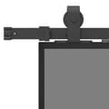 Miniatyrbillede 8 af 10: vidaXL skydedør med hardwaresæt 76x205 cm hærdet glas sort