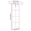 Miniatyrbillede 10 af 10: vidaXL skydedør med hardwaresæt 76x205 cm hærdet glas sort