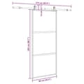 Miniatyrbillede 10 af 10: vidaXL skydedør med hardwaresæt 90x205 cm hærdet glas sort