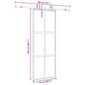 Miniatyrbild 10 av 10: vidaXL Skjutdörr med beslag svart 76x205 cm härdat glas
