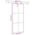 Miniatyrbild 10 av 10: vidaXL Skjutdörr med beslagssats svart 90x205 cm härdat glas
