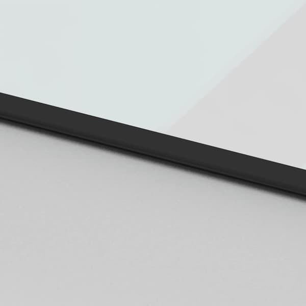 vidaXL Skjutdörr med beslag svart 76x205 cm härdat glas