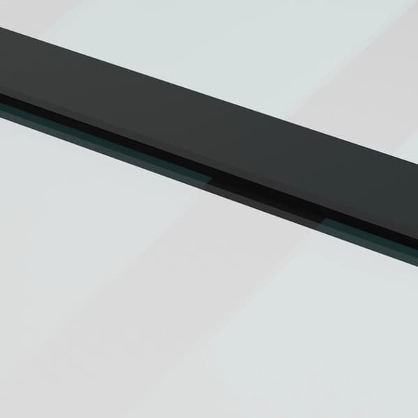 vidaXL Skjutdörr med beslag svart 76x205 cm ESG-glas