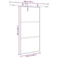 Miniatyrbild 10 av 10: vidaXL Skjutdörr med beslag svart 102,5x205 cm härdat glas