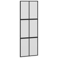 Miniatyrbild 6 av 10: vidaXL Skjutdörr med beslag svart 76x205 cm härdat glas