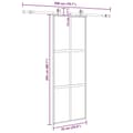 Miniatyrbild 10 av 10: vidaXL Skjutdörr med beslag svart 76x205 cm härdat glas