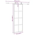 Miniatyrbild 10 av 10: vidaXL Skjutdörr med beslag svart 76x205 cm härdat glas