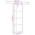 Miniatyrbild 10 av 10: vidaXL Skjutdörr med beslag svart 76x205 cm härdat glas