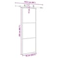 Miniatyrbild 10 av 10: vidaXL Skjutdörr med beslag svart 76x205 cm ESG-glas