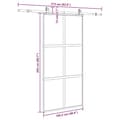 Miniatyrbild 10 av 10: vidaXL Skjutdörr med beslag svart 102,5x205 cm härdat glas