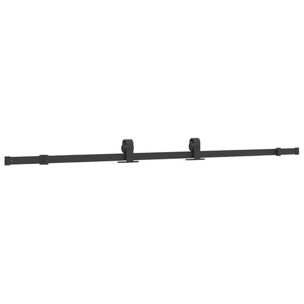 vidaXL Skjutdörr med beslag svart 76x205 cm härdat glas