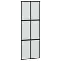 Miniatyrbild 6 av 10: vidaXL Skjutdörr med beslag svart 76x205 cm härdat glas