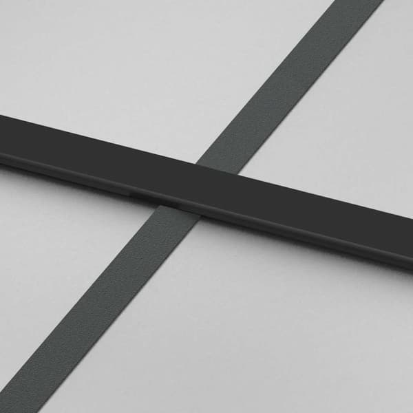 vidaXL Skjutdörr med beslag svart 76x205 cm härdat glas