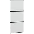 Miniatyrbild 6 av 10: vidaXL Skjutdörr med beslag svart 102,5x205 cm härdat glas