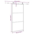 Miniatyrbild 10 av 10: vidaXL Skjutdörr med beslag svart 102,5x205 cm härdat glas